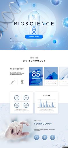 生物科技与网页设计的融合 打造专业、可信赖的科技品牌形象